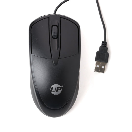 UP M305 Wired Mouse,Black USB Wired Computer Mouse with Ergonomic Design
