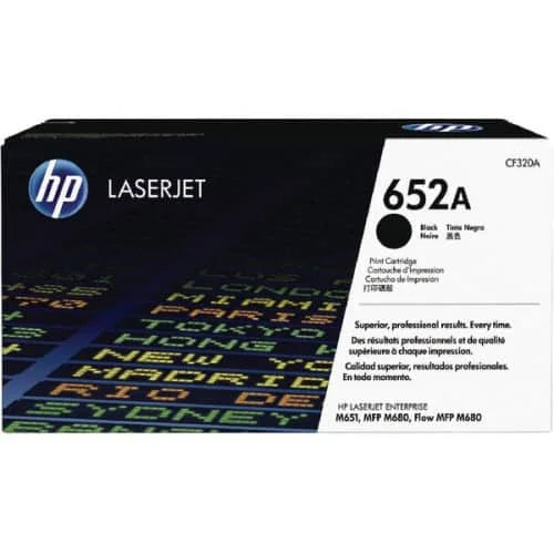 HP 652A Black Original LaserJet Toner Cartridge (CF320A)
