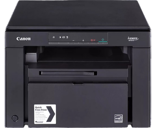 Canon i-SENSYS MF3010 3-in-1 Mono Laser Printer + 2 Black Toner Cartridges, Black