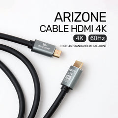 Arizone HDMI 4K 19+1 1.5M BOX BLK Cable 4K 1.5M High Speed 18Gbps 4K@60Hz Ultra HDR 3D 4K HDMI to HDMI Video Braided Cord Compatible with MacBook Pro Play station PS5/4 Switch TV Xbox Projector Laptop PC