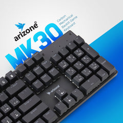 Arizone® MK30 Carbon Mechanical Backlit Game Keyboard Mechanical  Keyboard Arabic / English 104 Keys