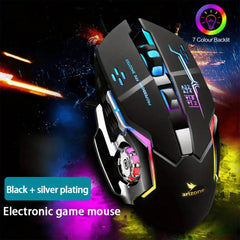Arizone® G501 Wireless Gaming Mouse with Lights 2.4 Ghz Rechargeable mouse, Durable & Silent Click