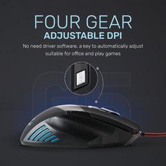 Arizone® USB G5Wired Optical Mouse , Four Gear Adjustable DPI  Economic Design