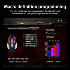 Arizone® G501 Wireless Gaming Mouse with Lights 2.4 Ghz Rechargeable mouse, Durable & Silent Click