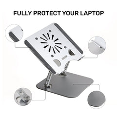 Arizone® Laptop Cooling Pad NB68 v3.1, Laptop Cooler with 1 Quiet Fans for 15.6-17 Inch Gaming Fan Stable Stand, 7 Height Adjust,
