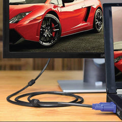 ARIZONE VGA Cable 1.5M 3+6 BLK Computer PC Laptop to Monitor Screen Projector with VGA Plug Port