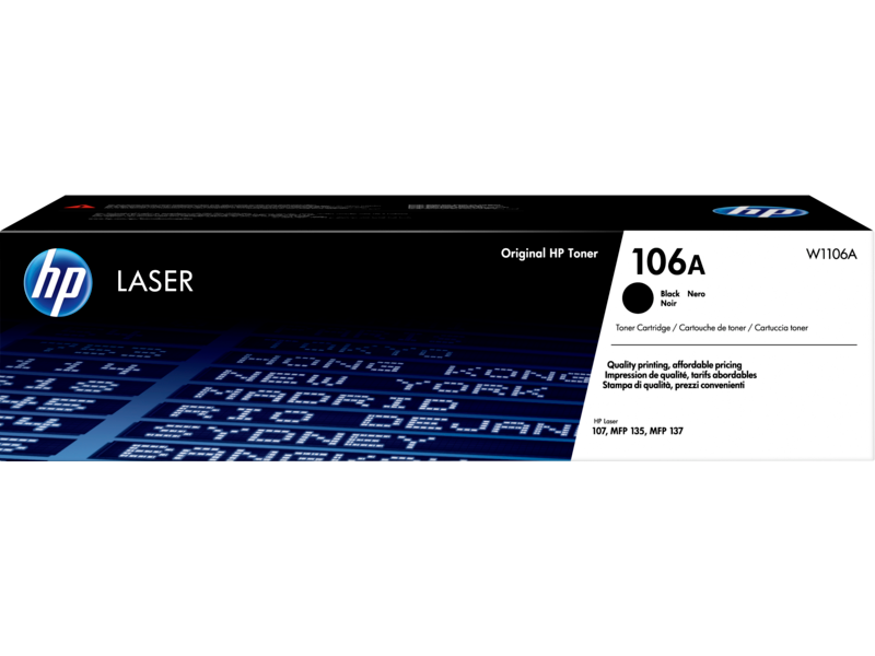 HP 106A Black Original Laser Toner Cartridge W2072A
