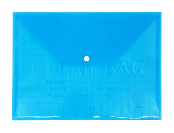 Sadaf Clear Bag, A4 Size, Blue
